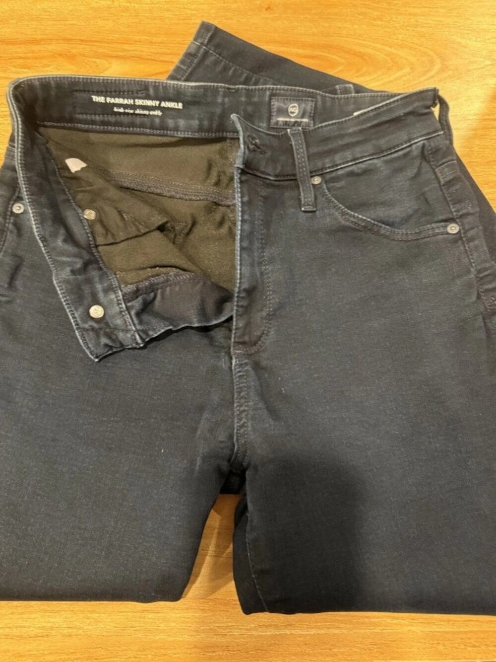 AG Farrah Skinny Ankle Jeans Dark Indigo High Rise 26R